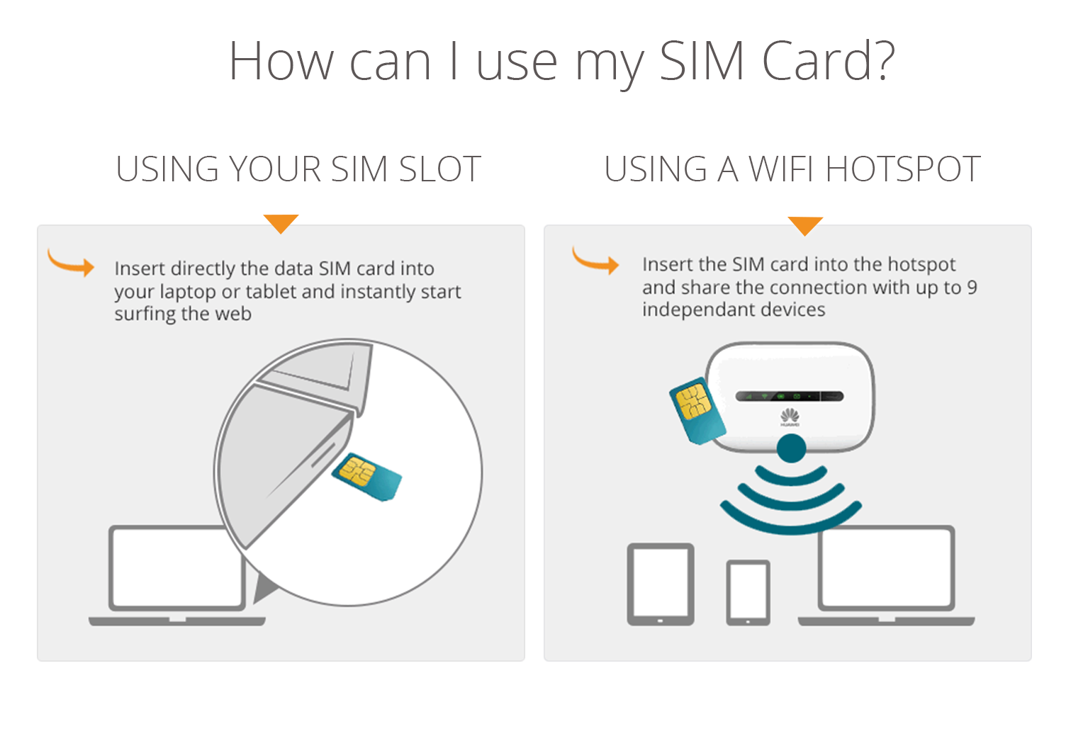 How can I use my SIM card WEB IMAGE