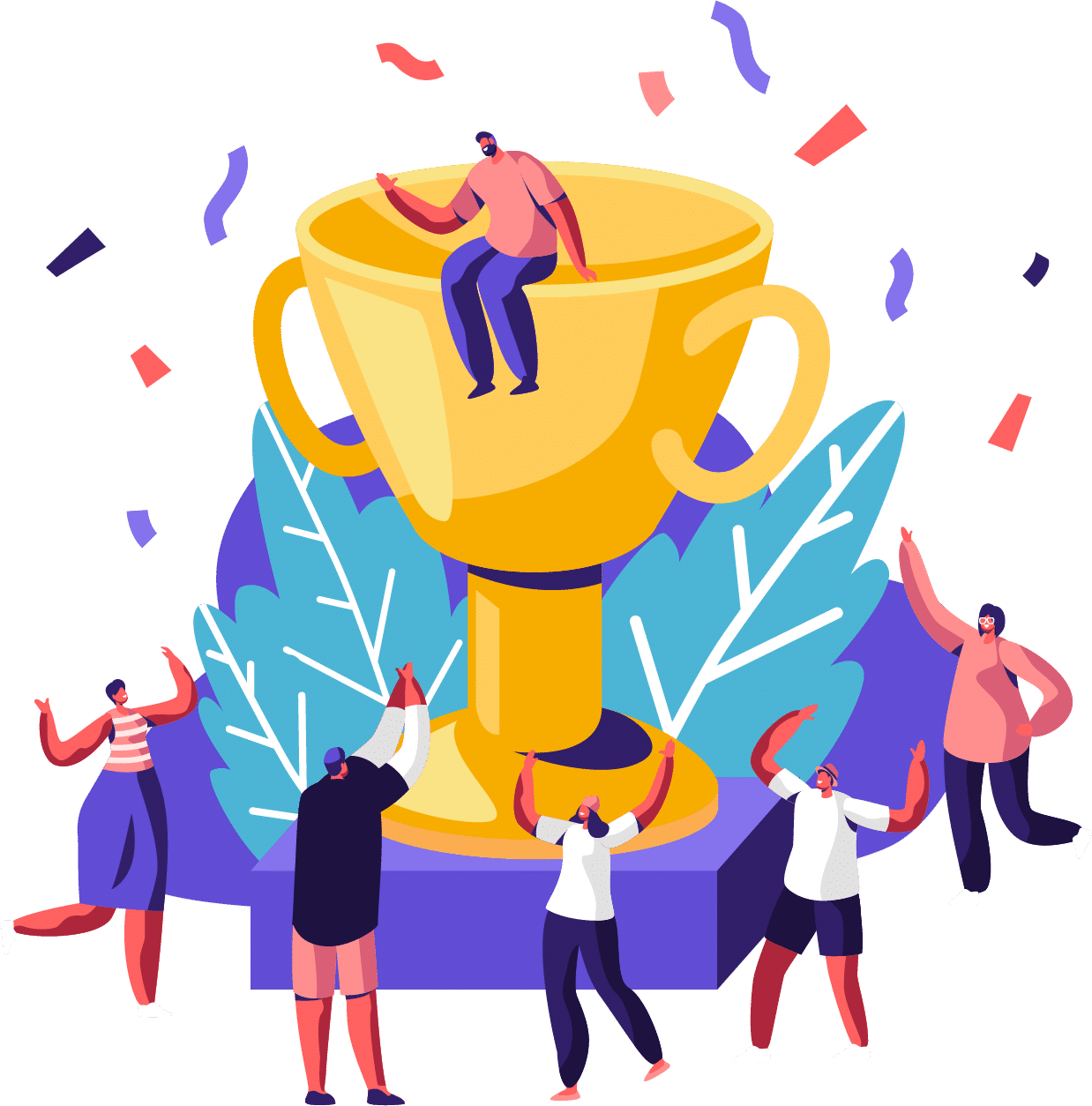 people with cup