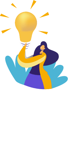 woman bright idea