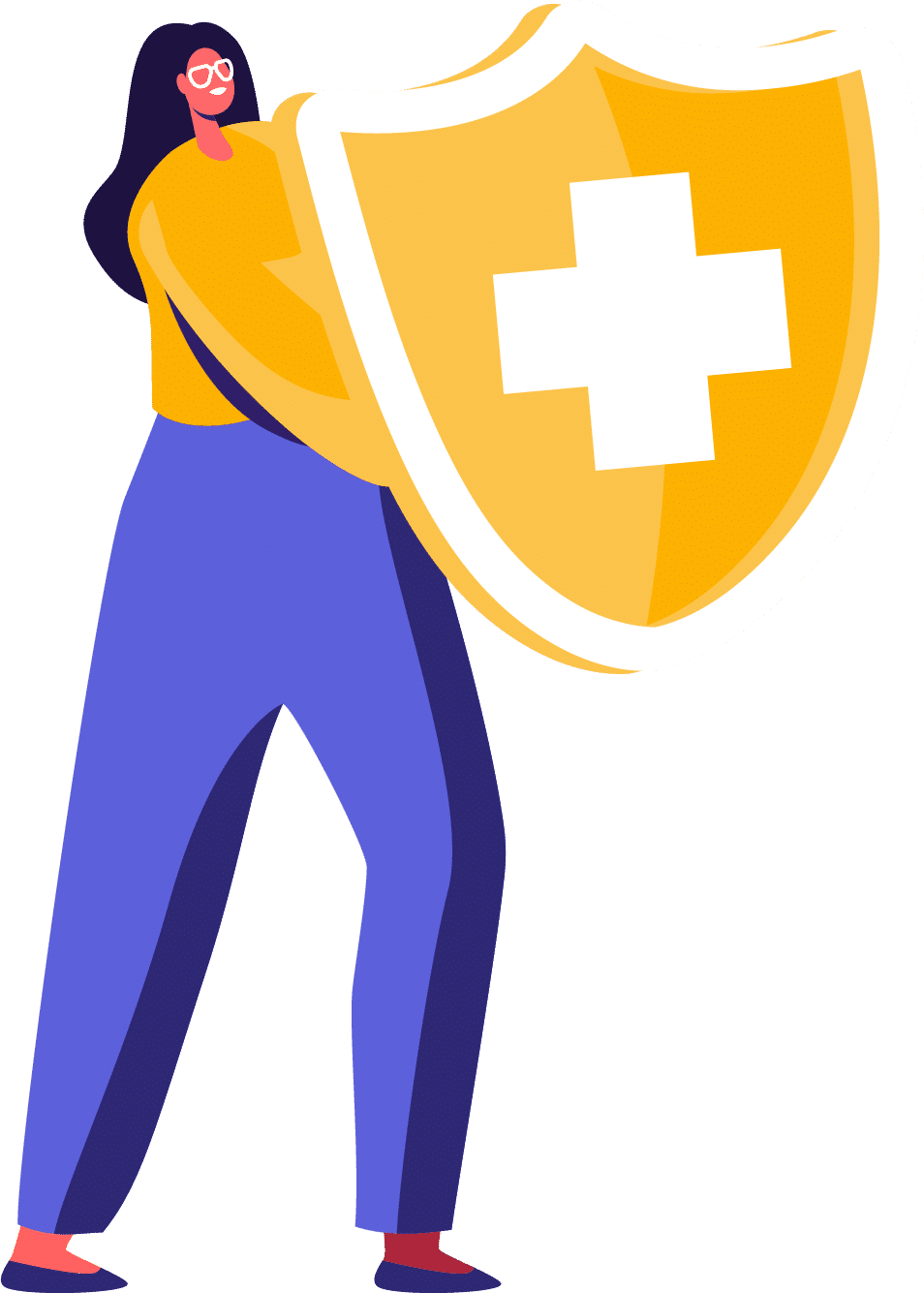 woman with shield